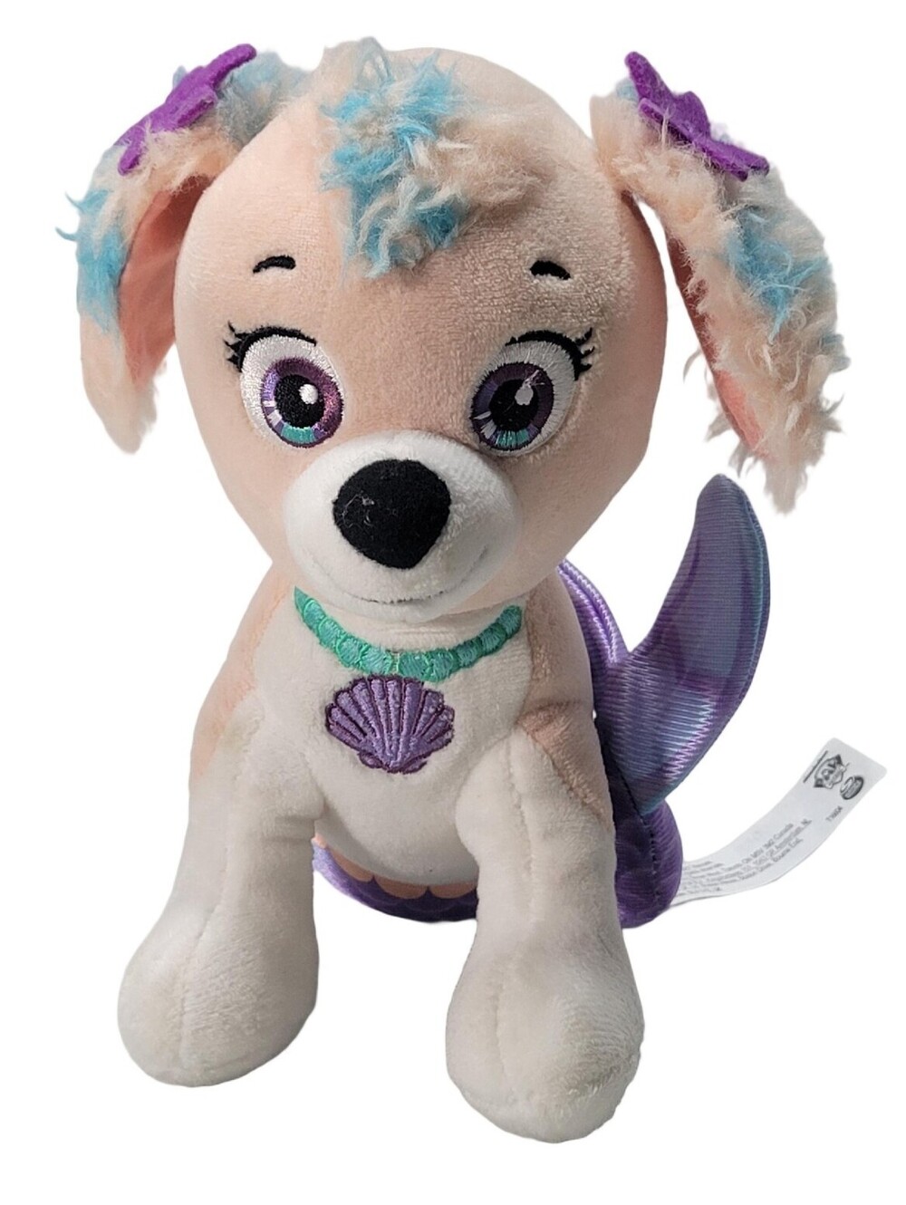 Paw Patrol Aqua Pups CORAL Plush Mermaid Dog Skyes Cousin Stuffed Animal Retired